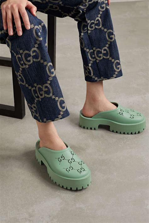 gucci elea rubber|Gucci Mules & Clogs for Women .